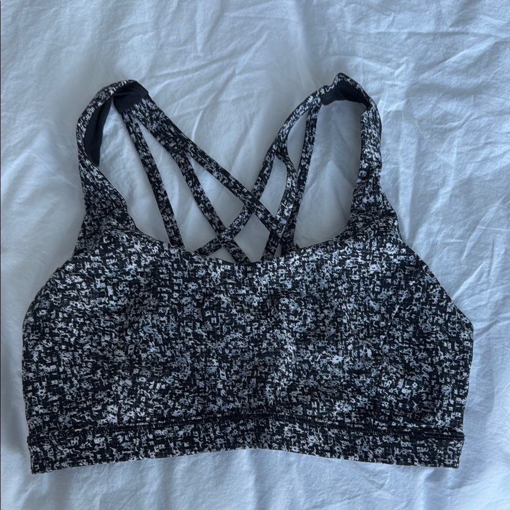 Lululemon Black and White Sports Bra